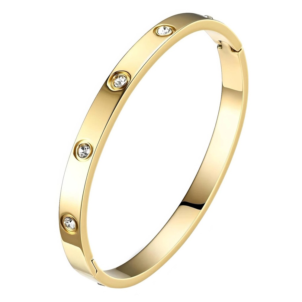 18k gold plated stainless steel bracelet - $12